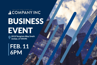 Blue Business Event Invitation Template