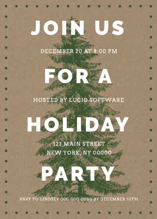 Holiday Party Invitation Business Template