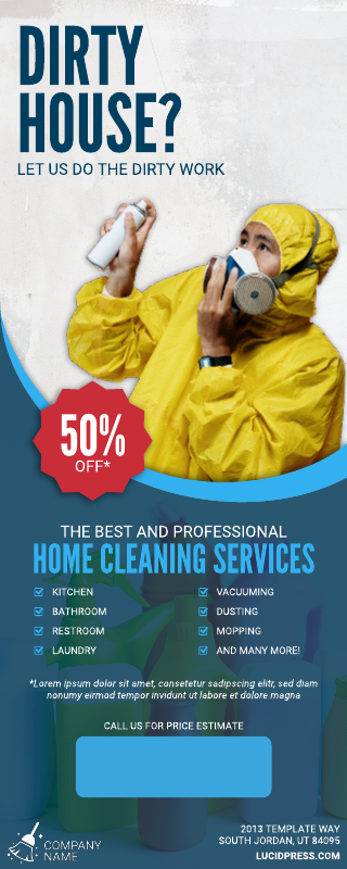 Home Cleaning Discount Banner Template