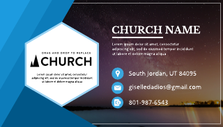 Galaxy Church Business Card Template