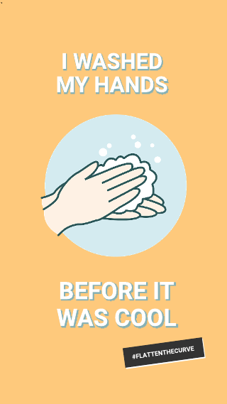 Hand washing protocol Instagram story template