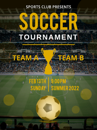 Sports Club Soccer Poster Template