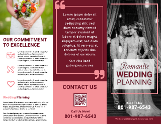 Wedding Pink Brochure Template