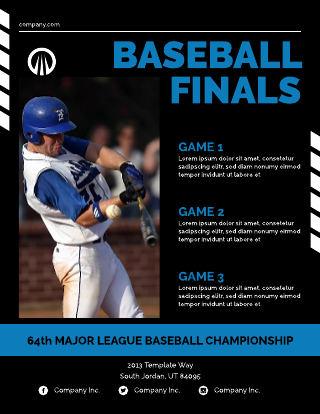 Baseball Finals Sports Flyer Template