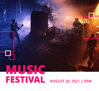 Neon music festival event program template