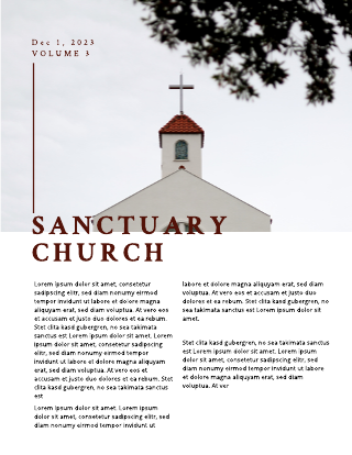 Maroon Church Newsletter Template