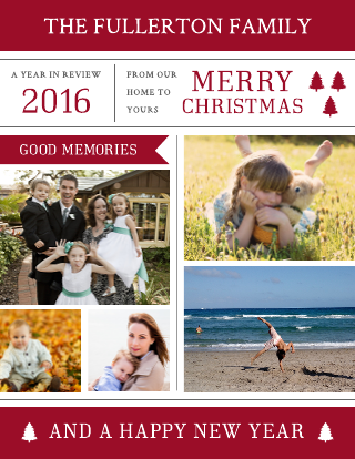 Photo Christmas Newsletter Template