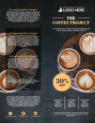 Coffee Biofold Brochure Template