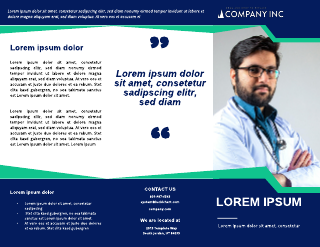 Green and Blue Medical Depression Brochure Template