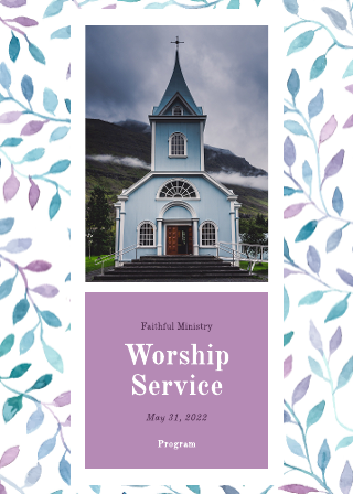 Worship Service Program Template