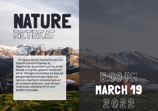 nature retreat event flyer template