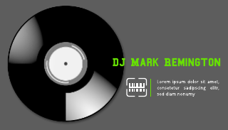 Grey Theme DJ Business Card Template