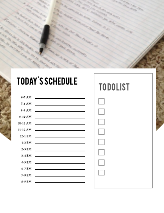 Today's Schedule Template Template