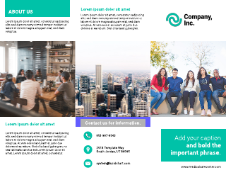 Visual trifold company brochure template