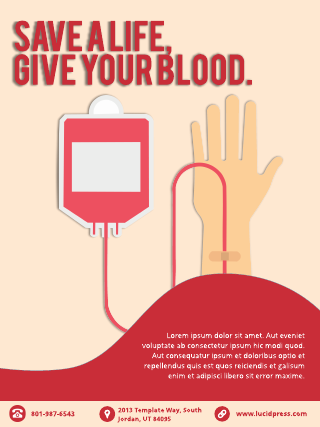 Hospital Give Your Blood Poster Template