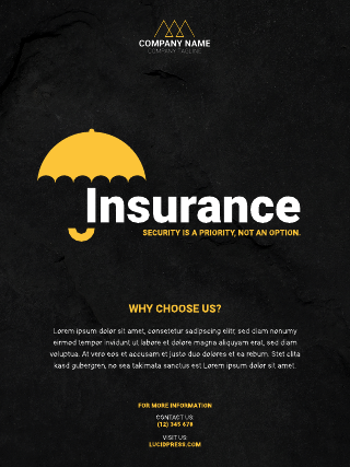 Simple And Bold Life Insurance Brokerage Poster Template