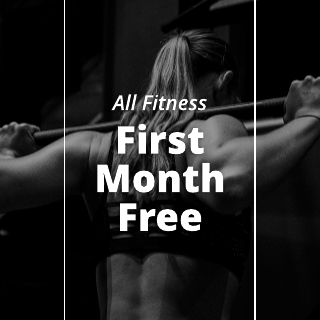 Black and White Fitness Sale Instagram Post Template