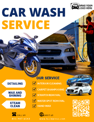 Car and Motor Wash Flyer Template