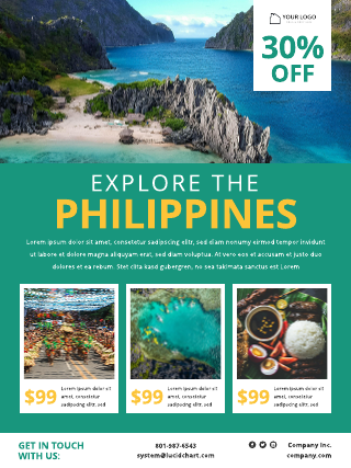 Explore The Philippines Travel Sale Poster Template