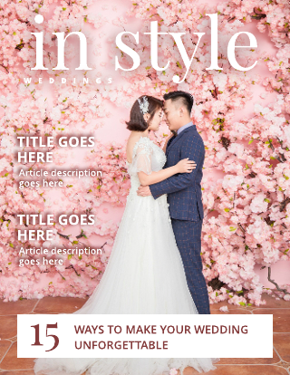 Lower Bar Wedding Magazine Cover Template 