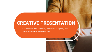 Orange Simple Minimalist Creative Presentation Template