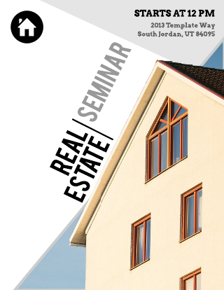 House Frame Real Estate Seminar Flyer Template