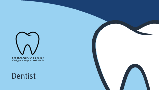 Tooth Circular Border Dentist Business Card Template