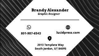 Grid Lines Black & White Business Card Template