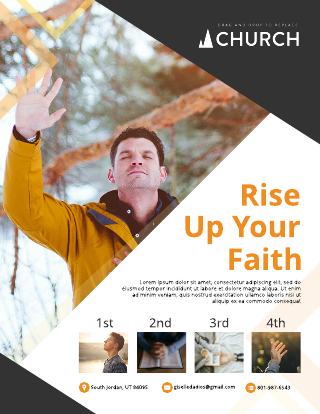 Rise Up Your Faith Flyer Template