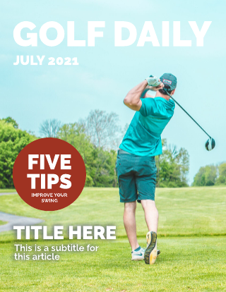 Golf Magazine Cover Template 