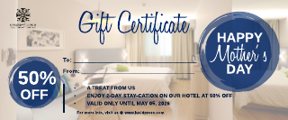 Hotel Treat For Mother's Day Gift Certificate