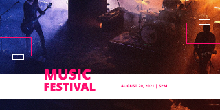 Neon Music Festival Eventbrite Banner Template