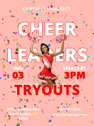 Cheer Leader Poster Template