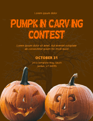 Pumpkin Carving Contest Flyer Template