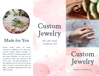 Watercolor Wedding Ring Brochure Template