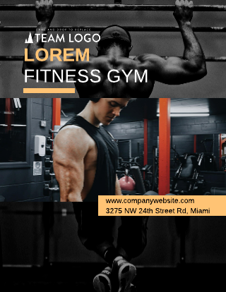 Black and Gold Fitness Gym Media Press Kit Template