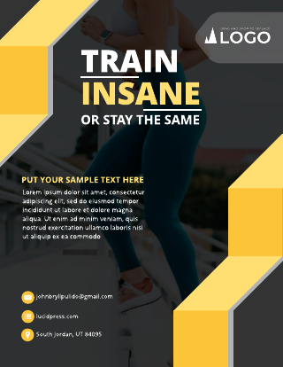 Woman Personal Trainer Flyers Template