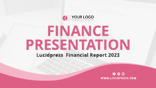 Pink White Wave Finance Presentation Template