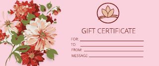 Massage Bouquest Gift Certificate