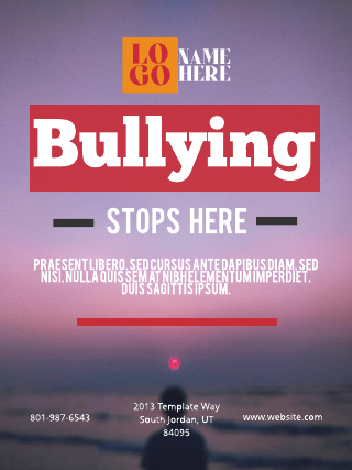 Bullying Stops Here Poster Template