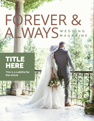 Forever Wedding Magazine Cover Template 