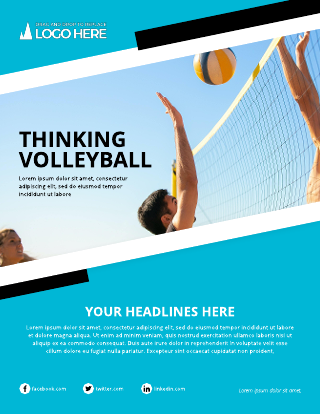 Volleyball Brochure Template