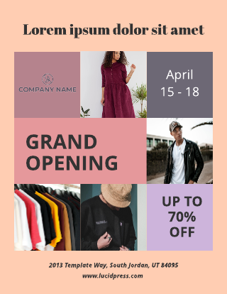 Grand Opening Dept Store Flyer Template