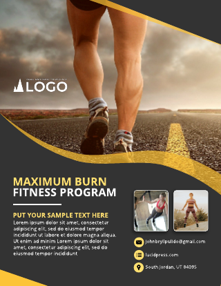 Work Out Personal Trainer Flyers Template