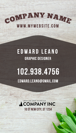 Catering Wood Business Card Template