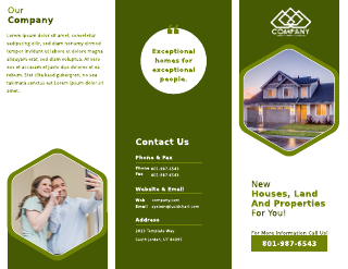 Real Estate Green Hexa Brochure Template