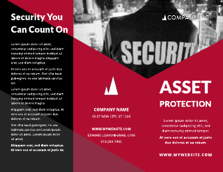 Security Red Black Brochure Template