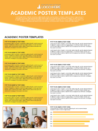 Gradient Yellow  Academic Poster Template