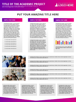 Gradient Pink Academic Poster Template