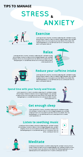 Stress And Anxiety Health Infographic Template